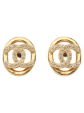 AB8945 CC logo crystal oval earrings 33778 2 Chanel
