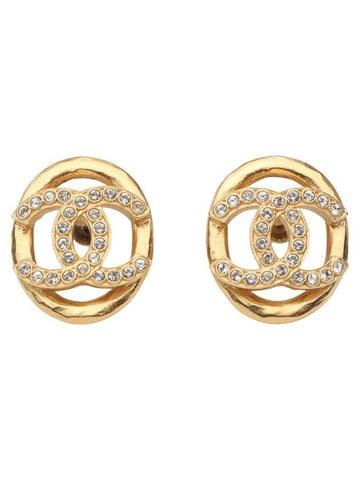 AB8945 CC logo crystal oval earrings 33778 2 Chanel