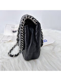 Around Flap Chain Shoulder Bag Black Chanel