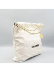 AS3260 White Leather 22 Small Gold Metal Chain Shoulder Bag Chanel