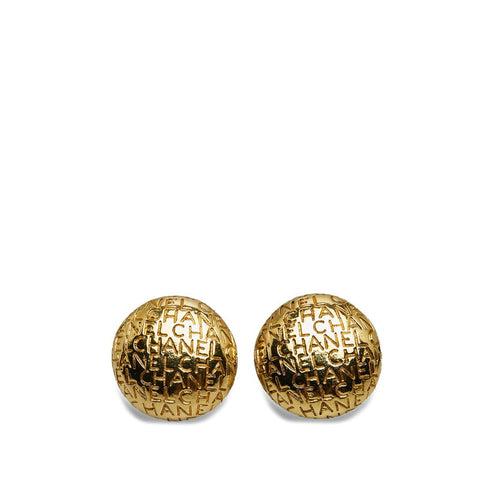 Chanel Logo Earrings Gold  Ladies Chanel