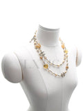 100th Anniversary Stone Long Necklace Pearl CC Logo Chain Chanel