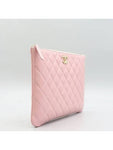 AP2968 Light pink color caviar gold logo decoration clutch Chanel