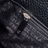 Chanel logo Tasel handbags black leather ladies Chanel