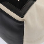 balenciaga Cabas Hand Bag Canvas Silver White Auth ep5384