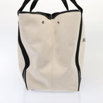 balenciaga Cabas Hand Bag Canvas Silver White Auth ep5384