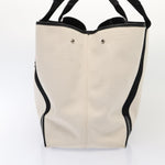 balenciaga Cabas Hand Bag Canvas Silver White Auth ep5384