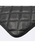 A82552 Black Caviar Classic Large CC Gold Logo Clutch Chanel