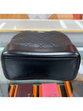 Aged Calfskin Small Gabrielle Backpack Black Chanel