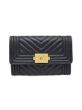 A80603 Black Caviar Skin Boy Chevron Card Business Holder Chanel