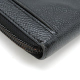 Chanel Long Zip Wallet in Black Caviar Leather A13228