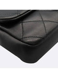 AS1353 Black leather gold metal chain tote bag and shoulder Chanel