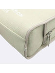 A92750 31 RUE CAMBON PARIS gray canvas CC logo Deauville bowling tote bag chain strap Chanel