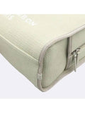 A92750 31 RUE CAMBON PARIS gray canvas CC logo Deauville bowling tote bag chain strap Chanel