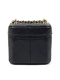 AP3459 Black Lambskin Mini Vanity Chain Cross Bag Chanel