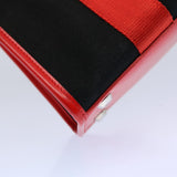 balenciaga Hard Ware Small Hand Bag Canvas Black Red 671402 Auth fm3051