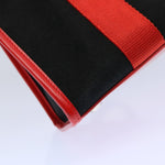 balenciaga Hard Ware Small Hand Bag Canvas Black Red 671402 Auth fm3051