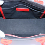 balenciaga Hard Ware Small Hand Bag Canvas Black Red 671402 Auth fm3051