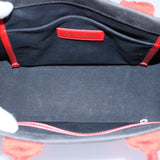balenciaga Hard Ware Small Hand Bag Canvas Black Red 671402 Auth fm3051