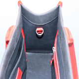 balenciaga Hard Ware Small Hand Bag Canvas Black Red 671402 Auth fm3051