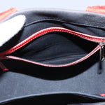 balenciaga Hard Ware Small Hand Bag Canvas Black Red 671402 Auth fm3051