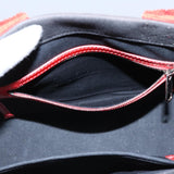 balenciaga Hard Ware Small Hand Bag Canvas Black Red 671402 Auth fm3051