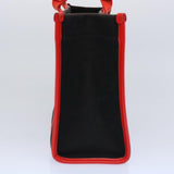balenciaga Hard Ware Small Hand Bag Canvas Black Red 671402 Auth fm3051