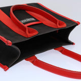 balenciaga Hard Ware Small Hand Bag Canvas Black Red 671402 Auth fm3051