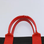 balenciaga Hard Ware Small Hand Bag Canvas Black Red 671402 Auth fm3051