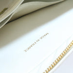 Chanel Matelasse Chain Shoulder Bag Caviar Skin Gold White CC Auth am1370gA