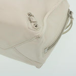 balenciaga 2Way Shoulder Bag Hand Bag Leather White Auth am2305g
