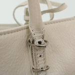 balenciaga 2Way Shoulder Bag Hand Bag Leather White Auth am2305g