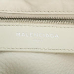 balenciaga 2Way Shoulder Bag Hand Bag Leather White Auth am2305g