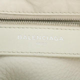 balenciaga 2Way Shoulder Bag Hand Bag Leather White Auth am2305g