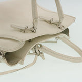 balenciaga 2Way Shoulder Bag Hand Bag Leather White Auth am2305g