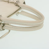 balenciaga 2Way Shoulder Bag Hand Bag Leather White Auth am2305g
