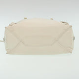 balenciaga 2Way Shoulder Bag Hand Bag Leather White Auth am2305g