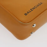 balenciaga 2Way Shoulder Bag Hand Bag Leather Brown Auth am2534gA