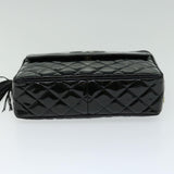 Chanel Matelasse Chain Shoulder Bag Patent leather Black CC Auth hk1071