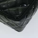 Chanel Matelasse Chain Shoulder Bag Patent leather Black CC Auth hk1071