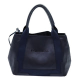 balenciaga Cabas Hand Bag Leather Navy Auth hk1228