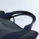 balenciaga Cabas Hand Bag Leather Navy Auth hk1228