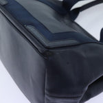 balenciaga Cabas Hand Bag Leather Navy Auth hk1228