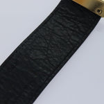 balenciaga Bangle Bracelet Leather Black 466597 Auth hk1591