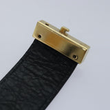 balenciaga Bangle Bracelet Leather Black 466597 Auth hk1591