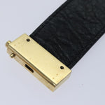 balenciaga Bangle Bracelet Leather Black 466597 Auth hk1591