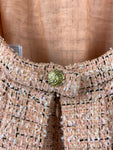 *HOT* Chanel Peach Tweed Belted Mini Dress with CC Buttons FR 34 (UK 4- 6)