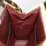 Chanel Matelasse Clasp Chain Shoulder Bag Lamb Skin Black CC Auth kk164