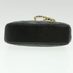 Chanel Matelasse Clasp Chain Shoulder Bag Lamb Skin Black CC Auth kk164
