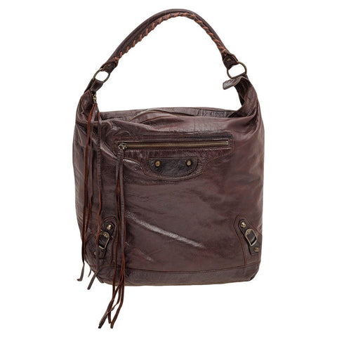 balenciaga Brown Leather RH Day Bag